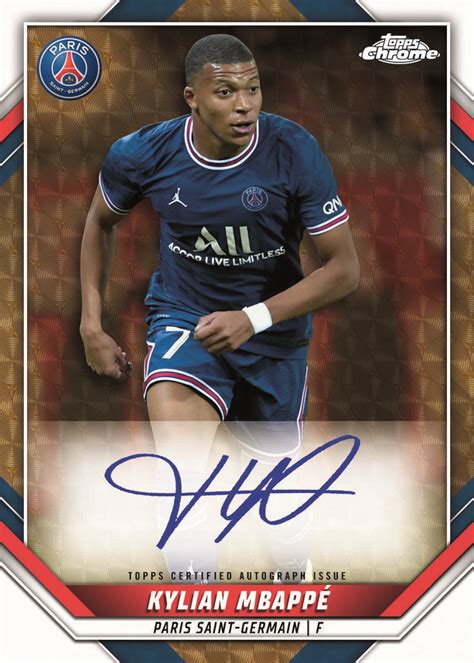 2021 22 Topps Chrome Paris Saint Germain Team Set Soccer Cards