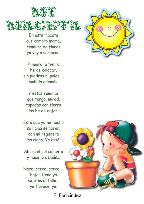 poesias para niños Buscar con Google Poetry for kids Teaching