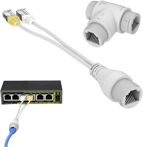 Peosevi R Partiteur Ethernet Poe C Ble Adaptateur D Alimentation