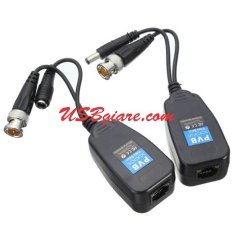 Bộ chuyển đổi balun video BNC và nguồn sang RJ45 dùng cáp mạng đi Camera