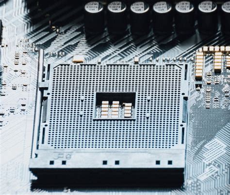 Premium Photo | Modern processor socket on the motherboard processor ...