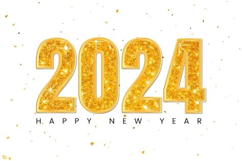 Premium Vector 2024 Golden Happy New Year