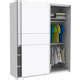 Armoire 2 Portes 3 Tiroirs DORIAN Conforama