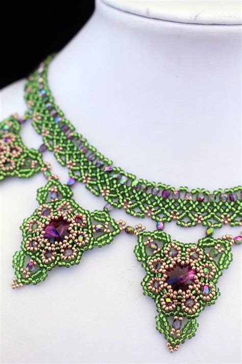 Tutorial For Beadwoven Necklace Deirdre Pdf Beading Pattern Diy