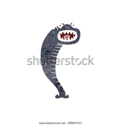 Retro Cartoon Leech Stock Vector (Royalty Free) 308867651