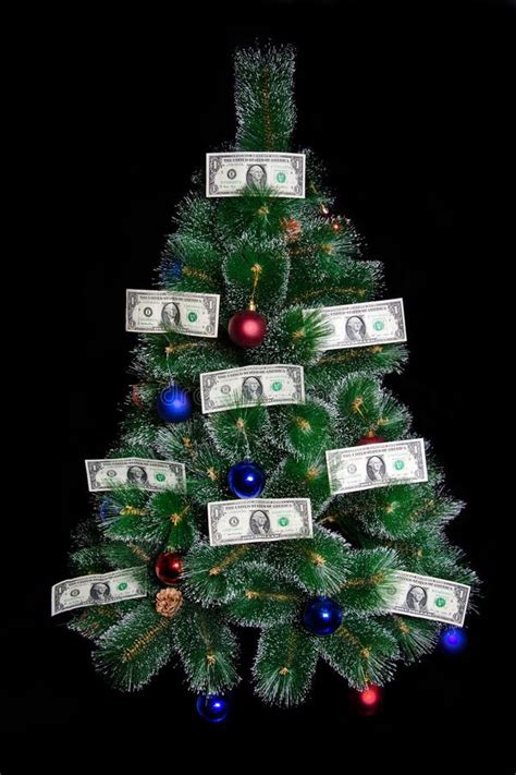 Dollars Christmas Money Tree Stock Image Image Of Party Cash 22439139