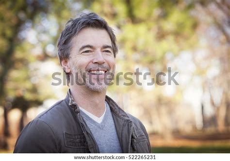Handsome Mature Happy Man Smiling Looking Stock Photo Shutterstock