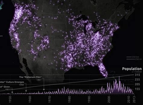 Us Map Of Bigfoot Sightings - Guinna Hyacinthia