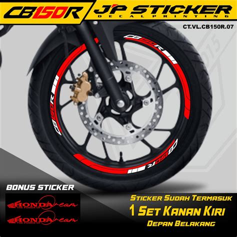 Jual Stiker Cutting Velg Cb R Satu Set Stiker List Velg Cb R