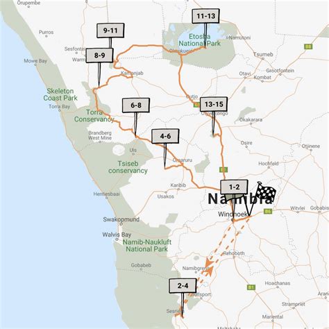 Reference map of Etosha National Park | Namibia | Expert Africa