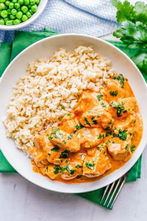instant pot butter chicken family food   table