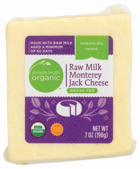 Simple Truth Organic™ Grass Fed Raw Milk Monterey Jack Cheese 7 Oz