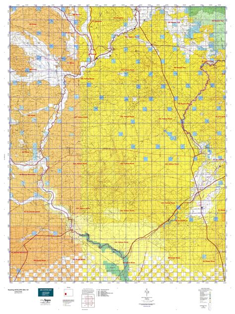 Wyoming Antelope GMU 101 Map – MyTopo Map Store