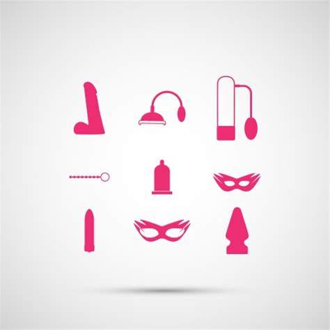 Sex Toy Red Dildo Vibrator On White Background Vector Image