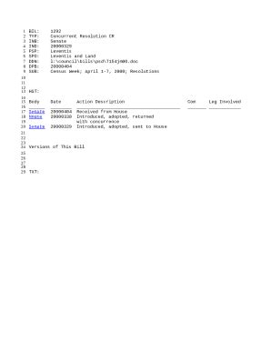 Sr Senate Resolution Enrolled Doc Template Pdffiller