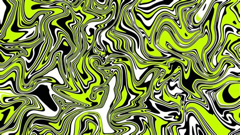 Lime Green On Black Marble Background Design Bright Abstract Liquid