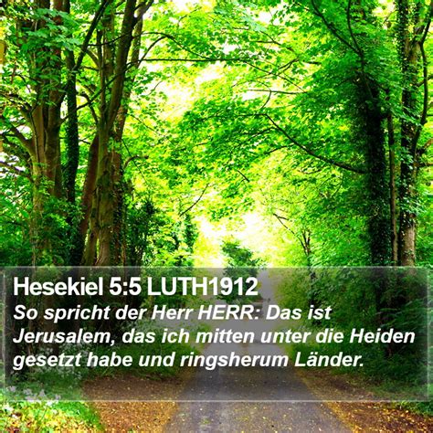 Hesekiel 5 5 LUTH1912 So Spricht Der Herr HERR Das Ist Jerusalem Das