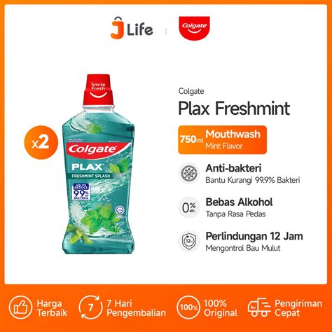 Jual Jlife Colgate Obat Kumur Mouthwash Plax Freshmint 750ml Isi 2