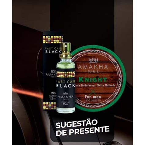 Kit Presente Perfume Fast Car Black Ferrar I Blac K Pomada