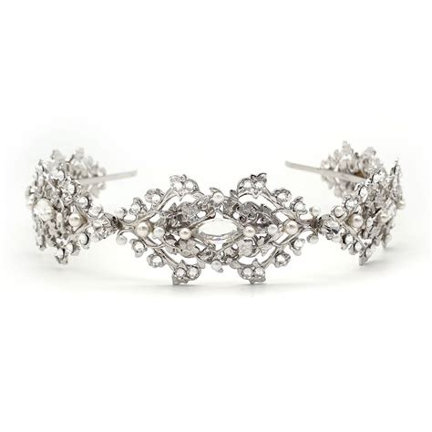 Octavia Pearl Bridal Headband Silver Gold Rose Gold Glam Couture