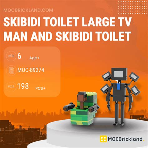 Skibidi Toilet Large TV Man and Skibidi Toilet MOCBRICKLAND 89274 ...