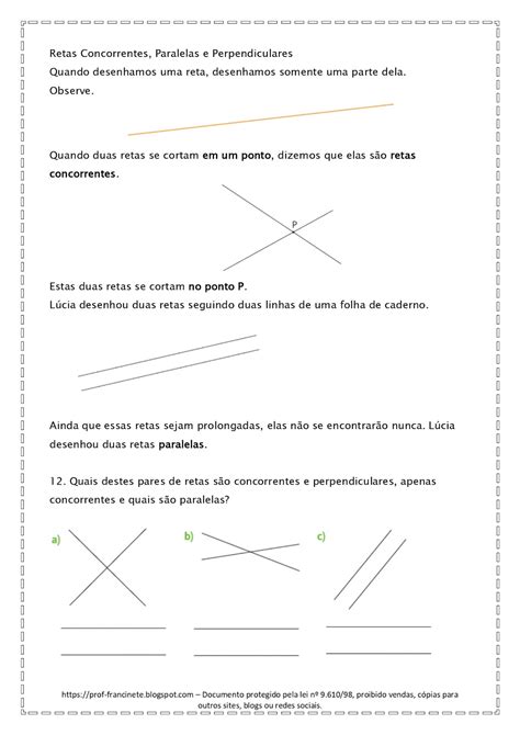 Classifique As Retas Abaixo Como Paralelas Ou Concorrentes