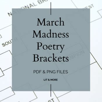 March Madness Poetry Brackets By Lit And More TPT