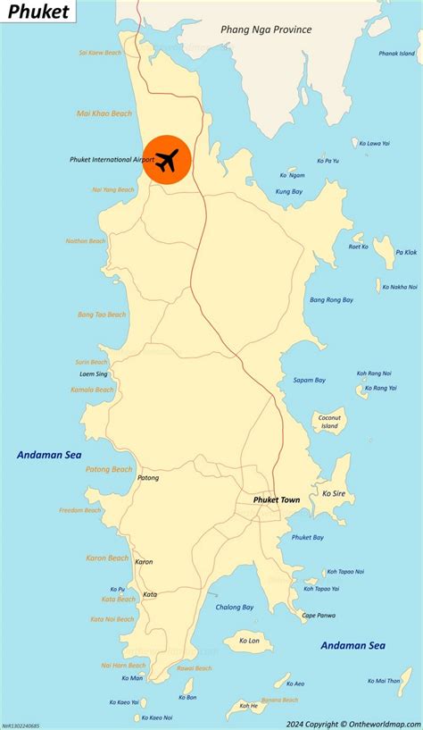 Phuket International Airport Map - Ontheworldmap.com