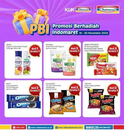 Promo Berhadiah Indomaret November Ada Beli Gratis