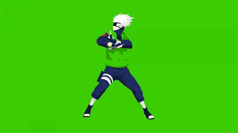 Kakashi Hatake Wallpaper 4K, Naruto, Minimal art