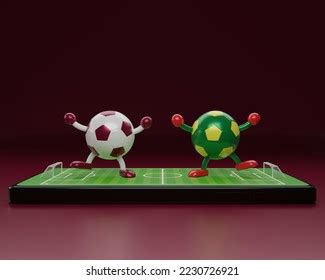 Football Cartoon Soccer Field Model On Stock Illustration 2230726921 | Shutterstock