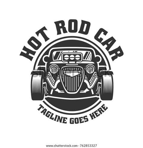 Template Hot Rod Car Logo Hotrod Stock Vector Royalty Free Shutterstock