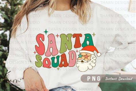 Retro Christmas Santa Squad Sublimation Graphic By Dsigns Creative