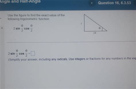 Solved Use The Figure To Find The Exact Value Of The Chegg