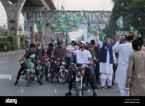 Rawalpindi Pakistan 27th Mar 2022 Activists Of Muslim League PML N