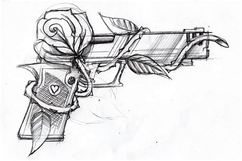 Gun And Rose By Stevegolliotvillers On Deviantart