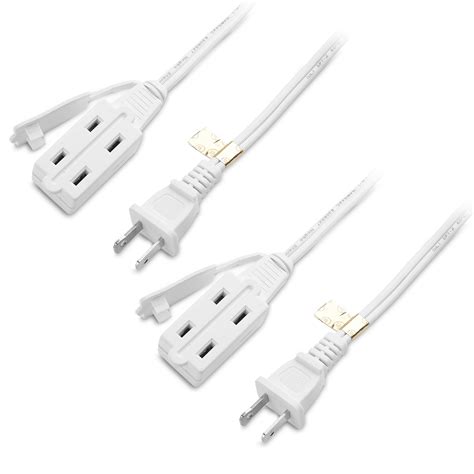 Cable Matters Pack Awg Prong Extension Cord Ft Ul Listed