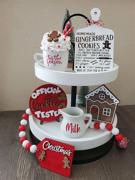 Gingerbread Tiered Tray Decor Christmas Tiered Tray Decor Tiered Tray