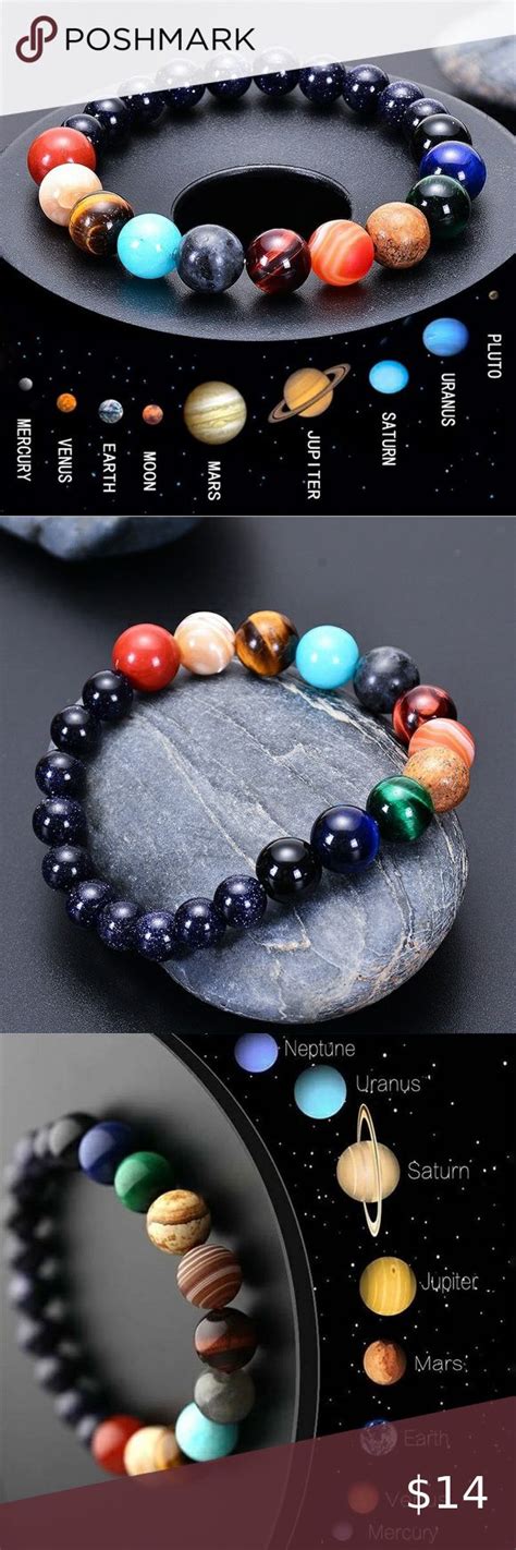 Solar System Bracelet Natural Stone In 2020 Solar System Bracelet