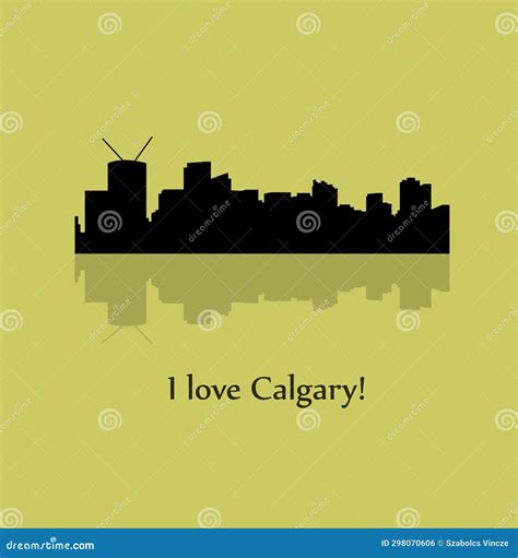 Calgary Canada City Skyline Stock Illustration Illustration Of