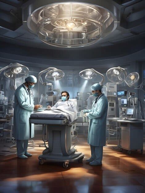 Premium Photo | Hospital doctors in a modern operating room dynamic lighting detailed medical ...