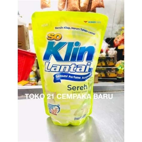 Jual So Klin Lantai Sereh Lemon Grass Refill Ml Soklin Pembersih