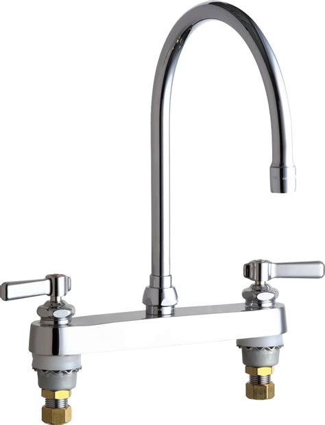 Deck Mounted Manual Faucet With Centers Chicago Faucets