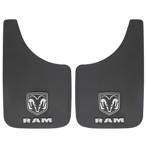 Dodge Ram 9x 15 White Logo Mud Flaps Splash Guard Dakota Truck Pair