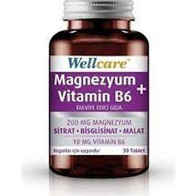 Wellcare Magnezyum + Vitamin B6 30 Tablet Fiyatları