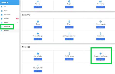 Como Criar Campos Personalizados No Meets Ajuda Meets Crm