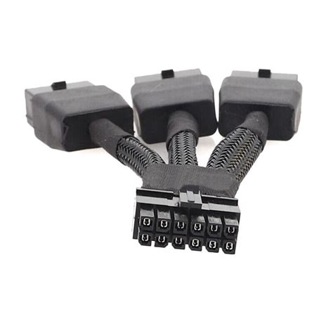 12AWG 3x8pin PCI-e to 12Pin 12VHPWR Connectors 12P Extension Cable for ...
