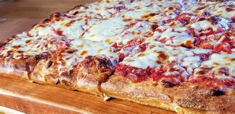 Our Sicilian Pan Cheese Pizza Mazzolaspizzeria Cheese Pizza Food Pizza