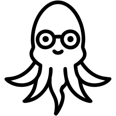 Premium Vector Cute Squid Icon Outline