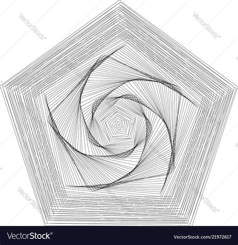 Abstract geometric shapes pentagram Royalty Free Vector